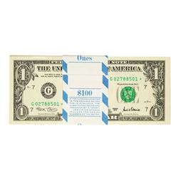 Pack of (100) Consecutive 2001 $1 Federal Reserve STAR Notes Chicago