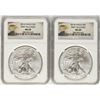 Image 1 : Lot of (2) 2014 $1 American Silver Eagle Coins NGC MS69 First Releases