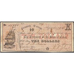 1862 $10 Treasury Warrant Obsolete Note