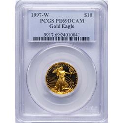 1997-W $10 American Gold Eagle Proof Coin PCGS PR69DCAM