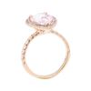 Image 4 : 14KT Rose Gold 3.04 ctw Morganite And Diamond Ring