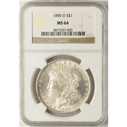 1890-O $1 Morgan Silver Dollar Coin NGC MS64