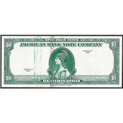 1929 Ten Unit American Bank Note Test Note As Made Ink Smear ERROR