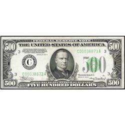 1934A $500 Federal Reserve Note Philadelphia