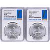 Image 1 : Lot of (2) 2018 South Africa Krugerrand Silver Coins NGC MS69 First Day of Issue
