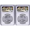 Image 2 : Lot of (2) 2018 South Africa Krugerrand Silver Coins NGC MS69 First Day of Issue