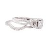 Image 4 : 10KT White Gold 0.60 ctw Diamond Wedding Set