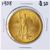 Image 1 : 1908 $20 St. Gaudens Double Eagle Gold Coin
