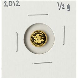 2012 Lao Peoples Democratic Republic 1/2 Gram Dragon Gold Coin