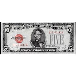 1928F $5 Legal Tender Note Red Seal