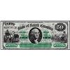 Image 1 : 1872 $50 State of South Carolina Revenue Bond Obsolete Note Low Serial Number