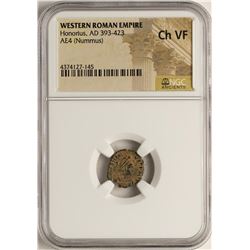Honorius, 393-423 AD Ancient Western Roman Empire NGC Ch VF