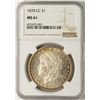 Image 1 : 1878-CC $1 Morgan Silver Dollar Coin NGC MS61