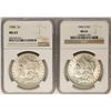 Image 1 : Lot of 1900 & 1900-O $1 Morgan Silver Dollar Coins NGC MS63