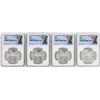 Image 1 : Lot of (4) 1982Mo Mexico Libertad Onza Silver Coins NGC MS65