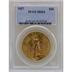 1927 $20 St. Gaudens Double Eagle Gold Coin PCGS MS64