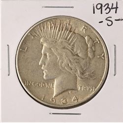 1934-S $1 Peace Silver Dollar Coin