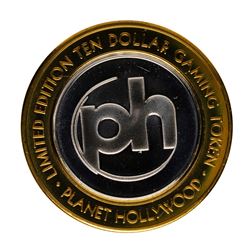 .999 Fine Silver Planet Hollywood Las Vegas, Nevada $10 Limited Edition Gaming T