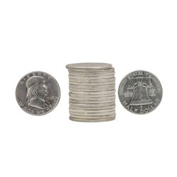 Roll of (20) 1949 Franklin Half Dollar Coins