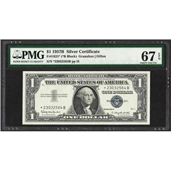1957B $1 Silver Certificate STAR Note Fr.1621* PMG Superb Gem Uncirculated 67PPQ