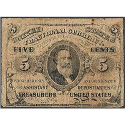 March 3, 1862 Third Issue 5 Cent Fractional Currency Note