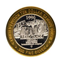 .999 Fine Silver Reno Tahoe International Airport $10 Limited Edition Gaming Tok