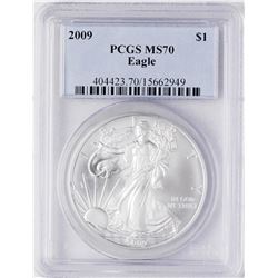 2009 $1 American Silver Eagle Coin PCGS MS70