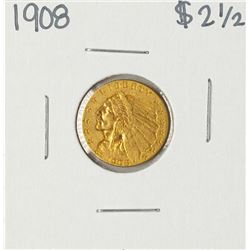 1908 $2 1/2 Indian Head Quarter Eagle Gold Coin