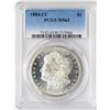 Image 1 : 1884-CC $1 Morgan Silver Dollar Coin PCGS MS63