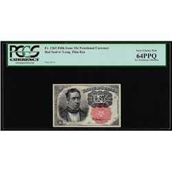 1874 Fifth Issue Ten Cent Fractional Currency Note PCGS Choice New 64PPQ