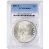Image 1 : 1881-S $1 Morgan Silver Dollar Coin PCGS MS65