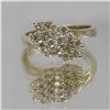 Image 1 : 0.64 ctw Diamond Cluster Ring - 14KT Yellow Gold