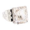 14.15 ctw Morganite And Diamond Ring - 14KT White Gold