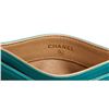 Image 8 : Chanel Turquoise Blue Lambskin Leather Camellia Flower Embossed Cardholder