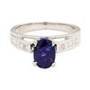 Image 2 : 2.24 ctw Sapphire and Diamond Ring - 18KT White Gold