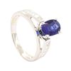 Image 4 : 2.24 ctw Sapphire and Diamond Ring - 18KT White Gold