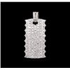 3.22 ctw Diamond Pendant - 18KT White Gold