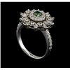 Image 4 : 0.42 ctw Sapphire and Diamond Ring - 14KT White Gold