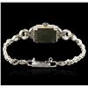 Image 2 : Hamilton 14KT White Gold Diamond Vintage Ladies Watch