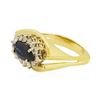 Image 2 : 1.8 ctw Diamond And Blue Sapphire Ring - 18KT Yellow And White Gold
