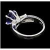 Image 3 : 2.68 ctw Tanzanite and Diamond Ring - Platinum