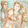 Image 2 : Portrait of a Family by Hibel (1917-2014)