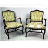 Image 1 : A PAIR OF LOUIS XV STYLE MAHOGANIZED FAUTEUILS A 