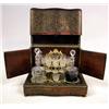 Image 1 : A NAPOLEON III STYLE BOULLE-WORK TOOLED LEATHER A