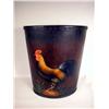 Image 1 : A LARGE ROOSTER-DECORATED MODERN WASTEBASKET