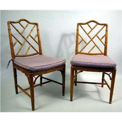 A SET OF SIX GEORGE III STYLE COCK-PEN SIDE CHAIR