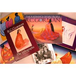 A GROUP OF R.C. GORMAN RELATED BOOKS, PICTURES AN