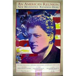 A PETER MAX POSTER OF BILL CLINTON