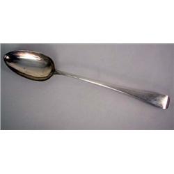 AN ENGLISH STERLING SILVER STUFFING SPOON