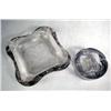 Image 1 : TWO COLORLESS GLASS ASH TRAYS